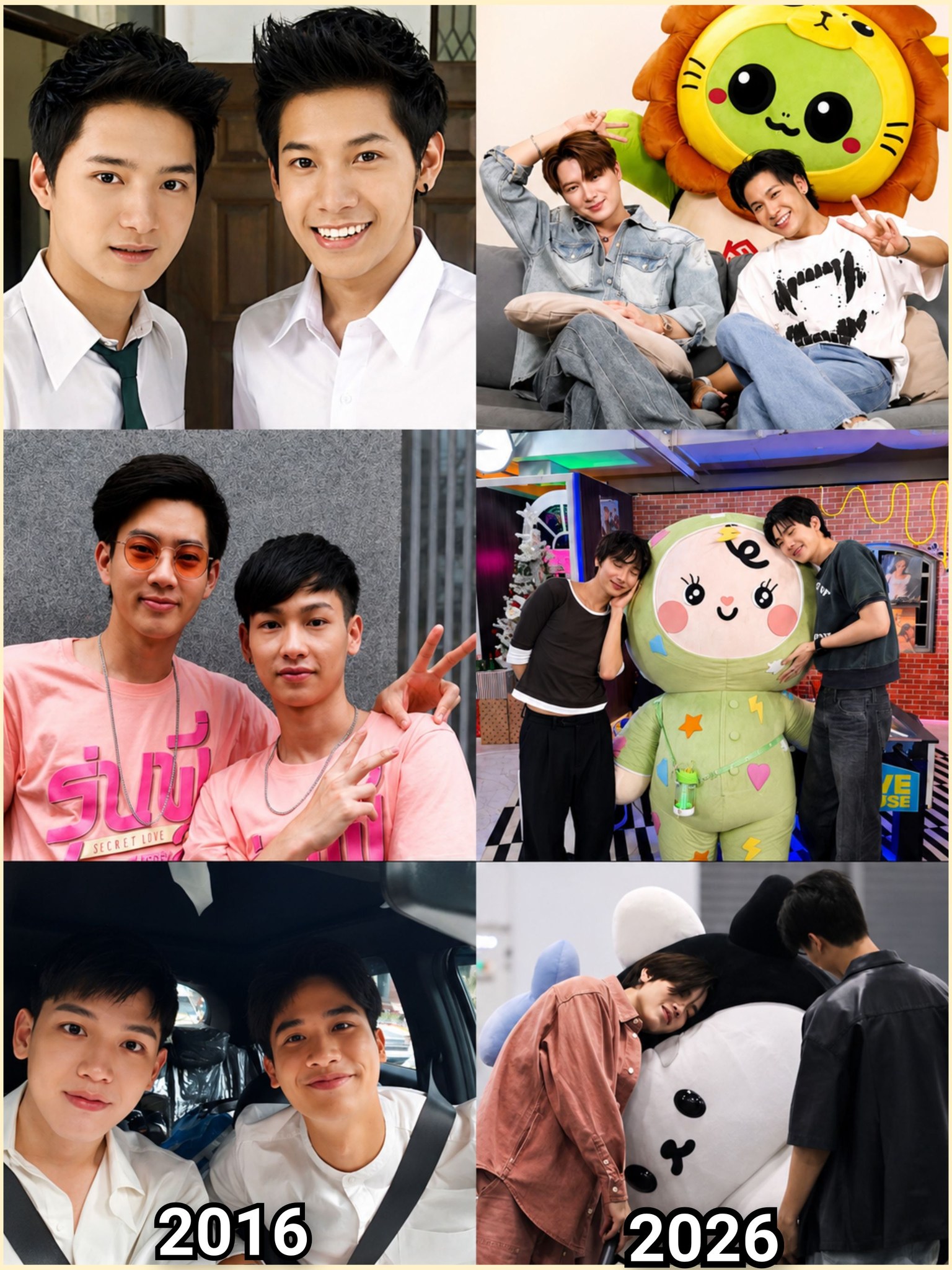 アイドル BrightWin KristSingto TayNew LOL GMMTV Gmmtv 3 Pillars KristSingto, Taynew and OffGun with their babies