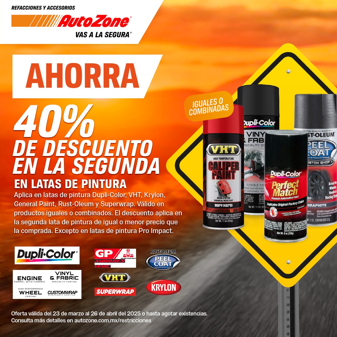 AutoZone - Makeover perfecto para tu auto con nuestras latas de pintura ...