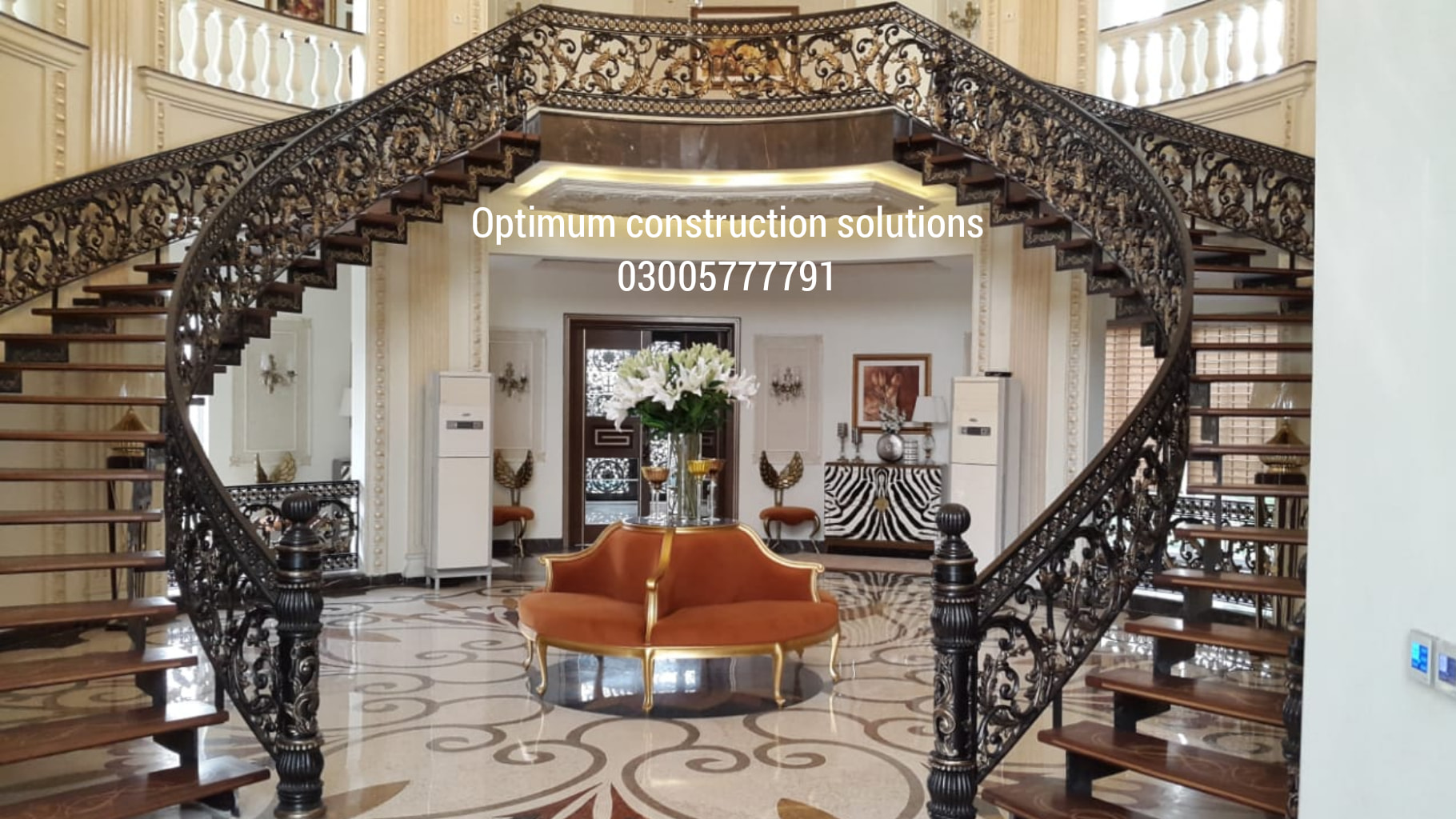 Optimum Construction Solutions - Luxury wrought iron stairs railing ...