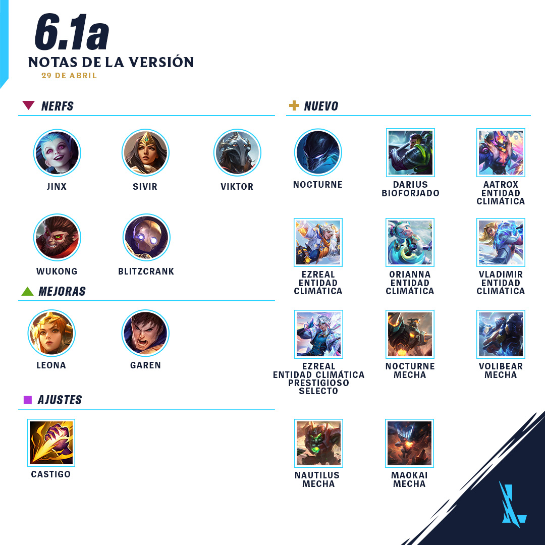 League - ⚒️ Notas de la versión 6.1a ⚒️ 🌑Nocturne llega a Wild Rift ☀ ...