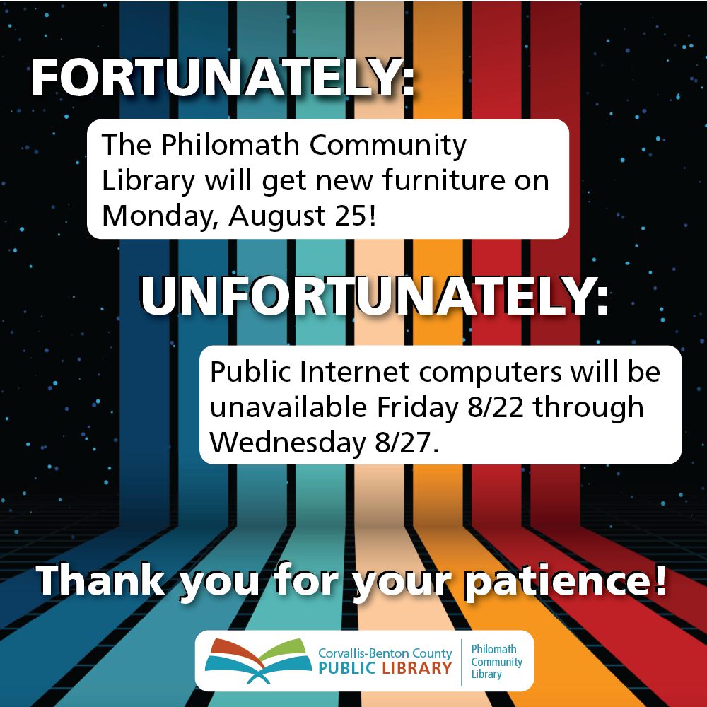 Public Internet Computers... - Philomath Community Library | Facebook