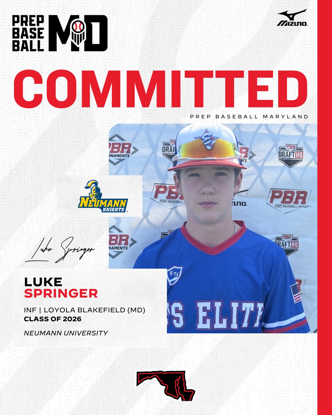 PBR Maryland - 🚨 Commitment Watch 🚨 '26 INF Luke Springer... | Facebook