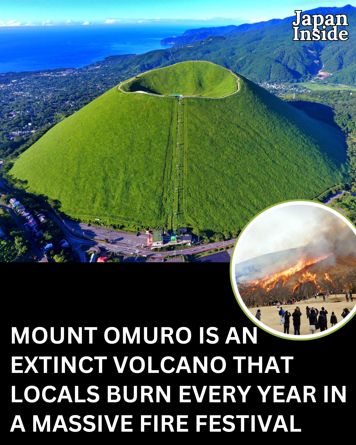 Japan - Mount Omuro in Shizuoka is one of Japan’s most unusual natural ...