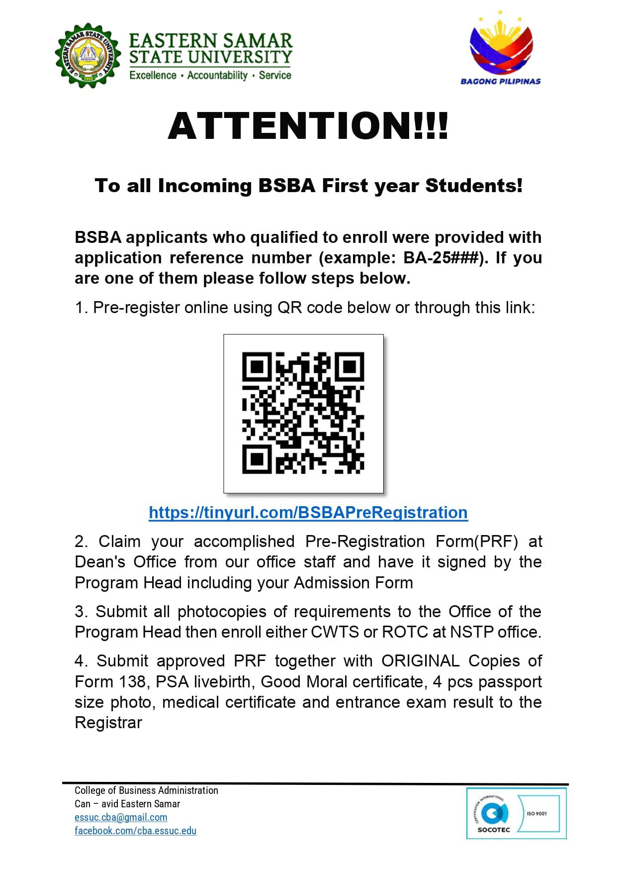 College of Business Administration - ESSU Can-avid | Can-Avid