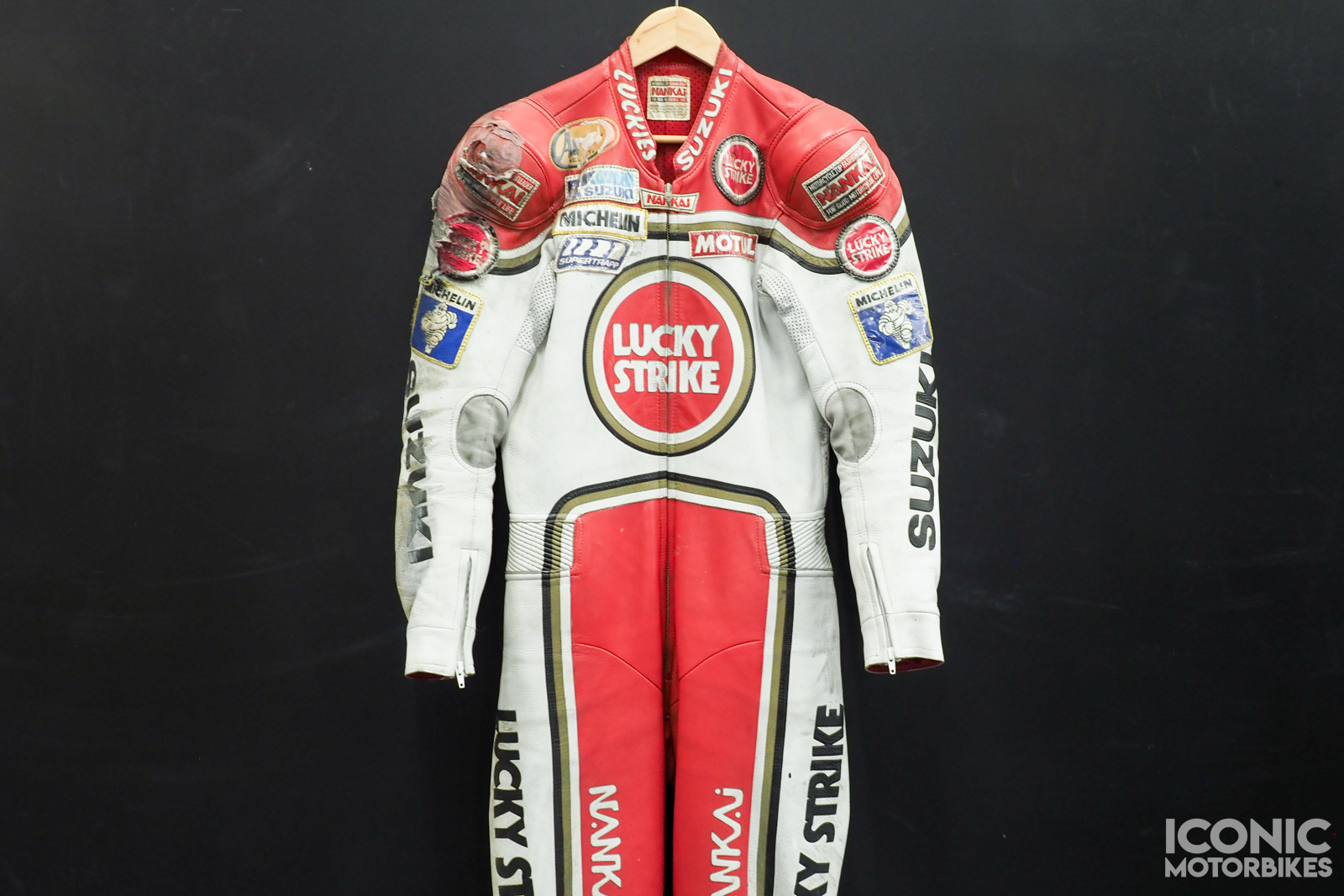 First to go live for Iconic today's a race-worn (and crashed) suit