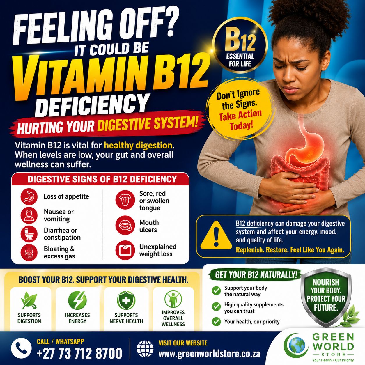 Why does B12 cause bloating and constipation?