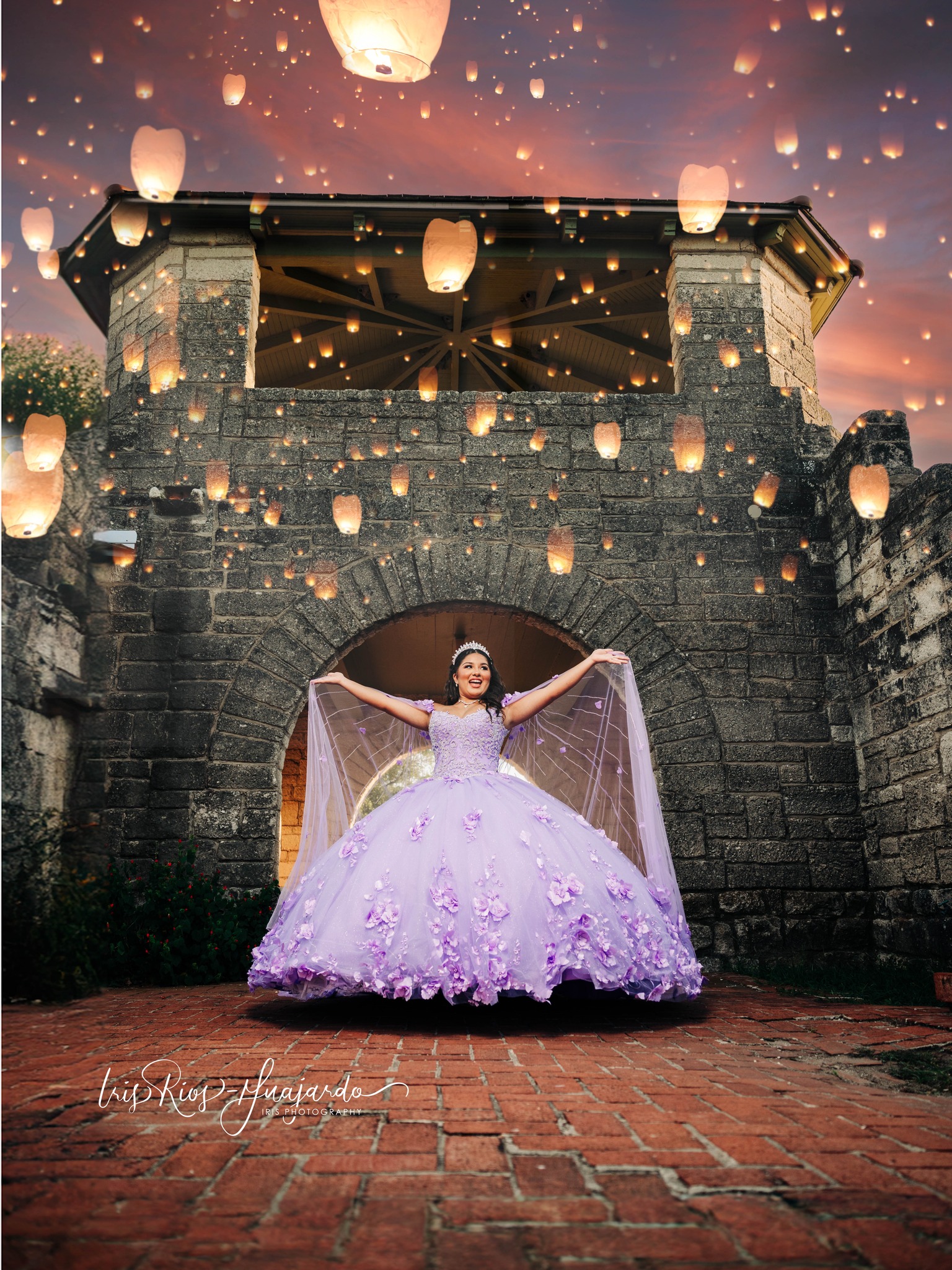 Tangled themed sweet 16 portraits with Addie Lopez