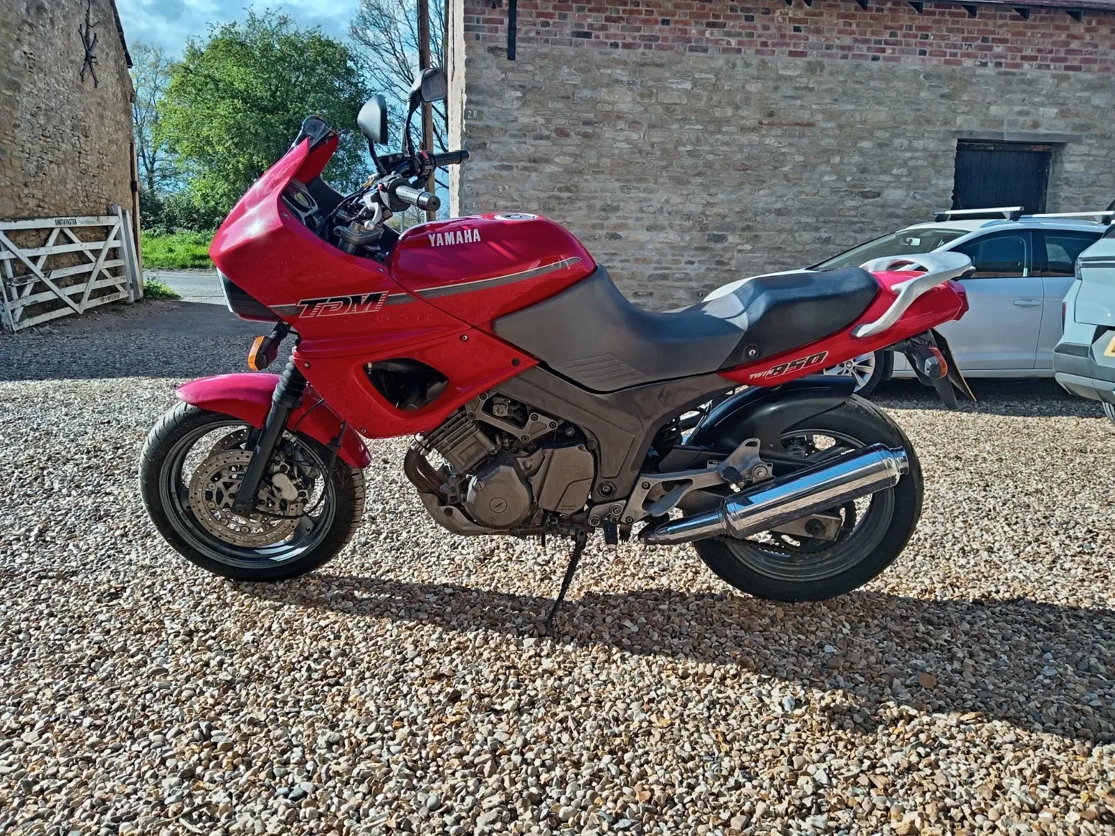 This classic 1990 Yamaha TDM 850 Twin Motorcycle has just over 20k 