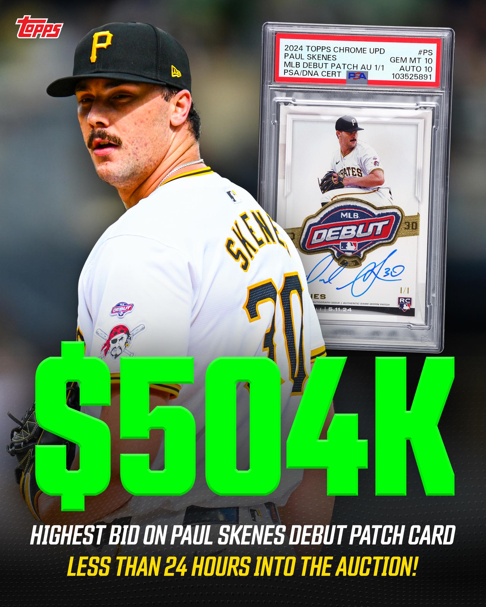 ????????: Less than 24 hours into the auction, the 1/1 