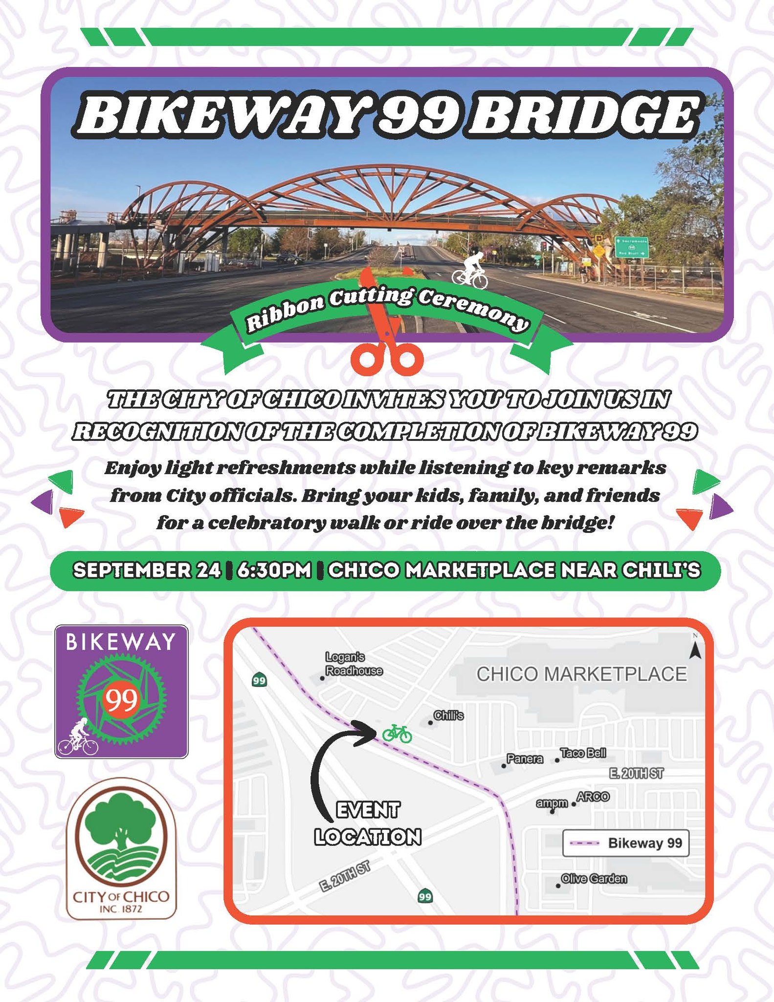 City - BIKEWAY 99 PHASE 5 BRIDGE OVER 20TH STREET PROJECT – RIBBON ...