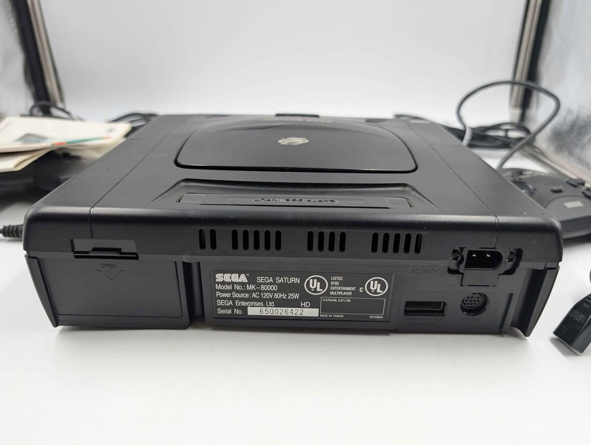 SEGA SATURN Console Japan with 2 controllers, 3 Games & cables tested