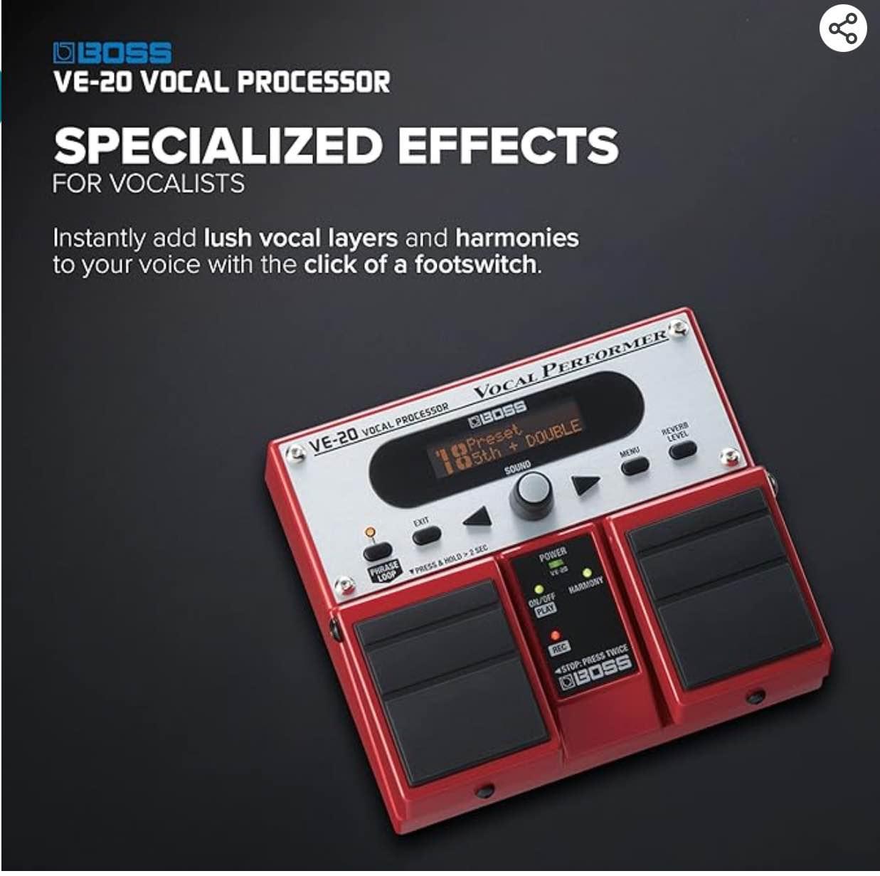 What is the correct placement for VE-20 vocal processor?