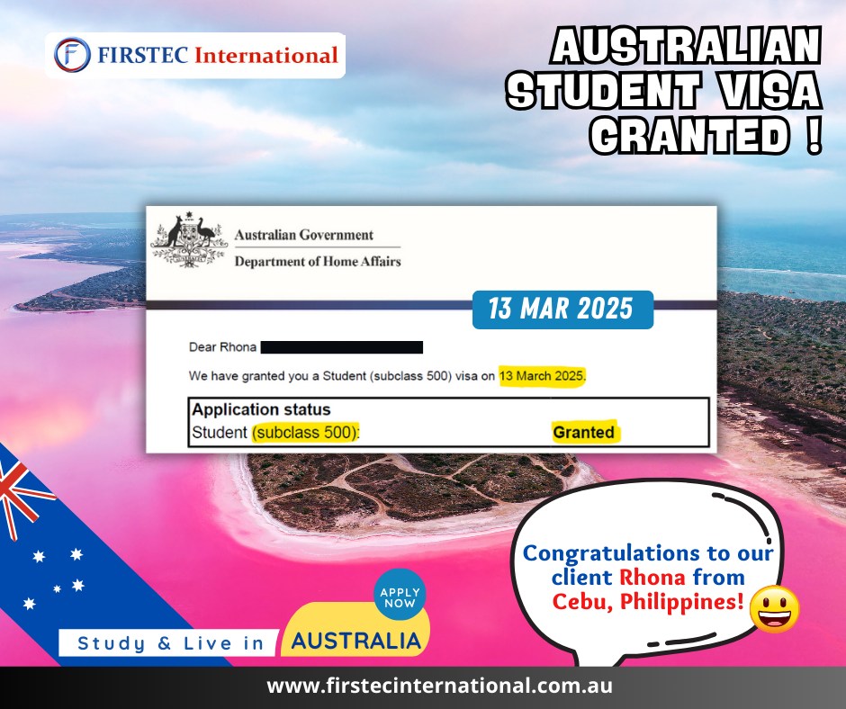 𝗡𝗘𝗪 𝗔𝗨𝗦𝗧𝗥𝗔𝗟𝗜𝗔𝗡 𝗦𝗧𝗨𝗗𝗘𝗡𝗧 𝗩𝗜𝗦𝗔... - FIRSTEC International | Facebook