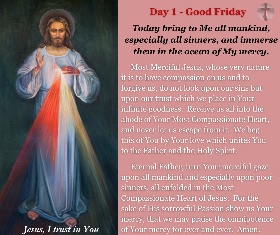 Divine - The Divine Mercy Novena begins today! We invite you to pray ...