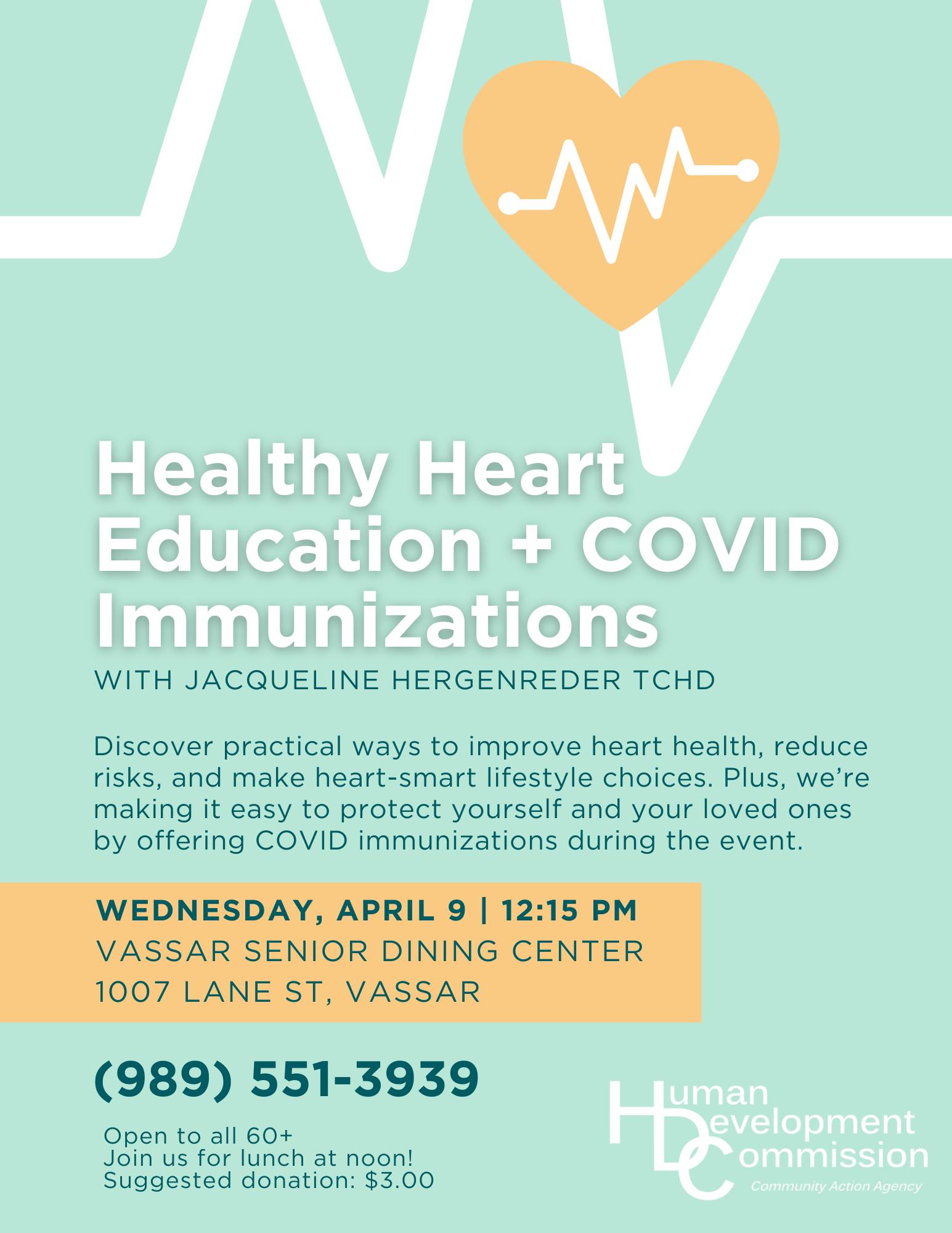 Human - ️💬 Join Us for Heart Health Education & COVID Immunizations ...