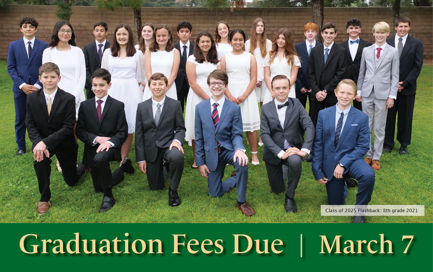 St. - Graduations Fees Due Friday, March 7. Pick up your cap and gown ...