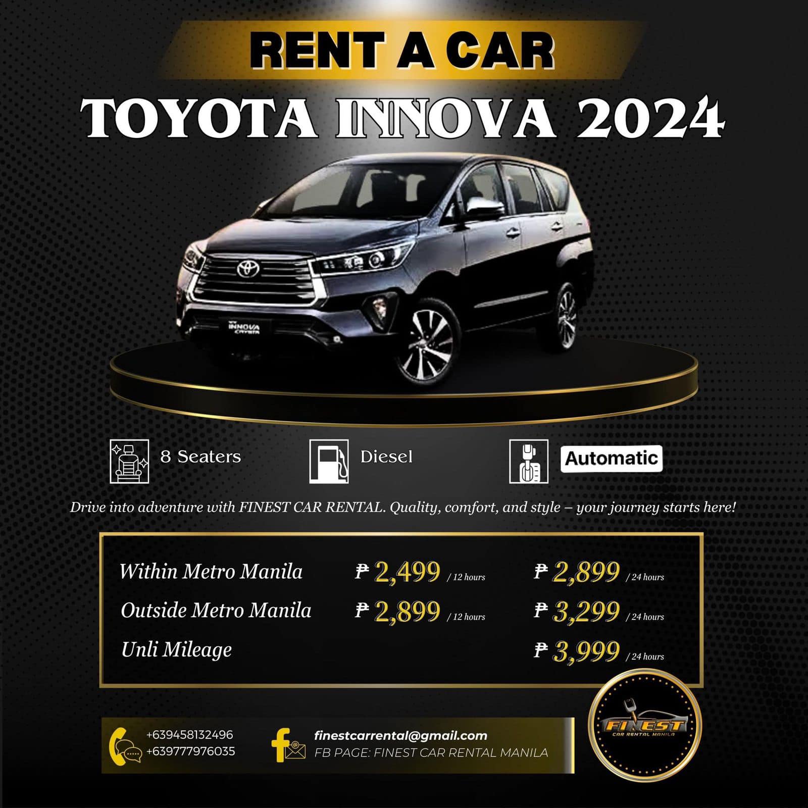 Finest - CARS FOR RENT 5seater/7seater NO SECURITY DEPOSIT EASY ...