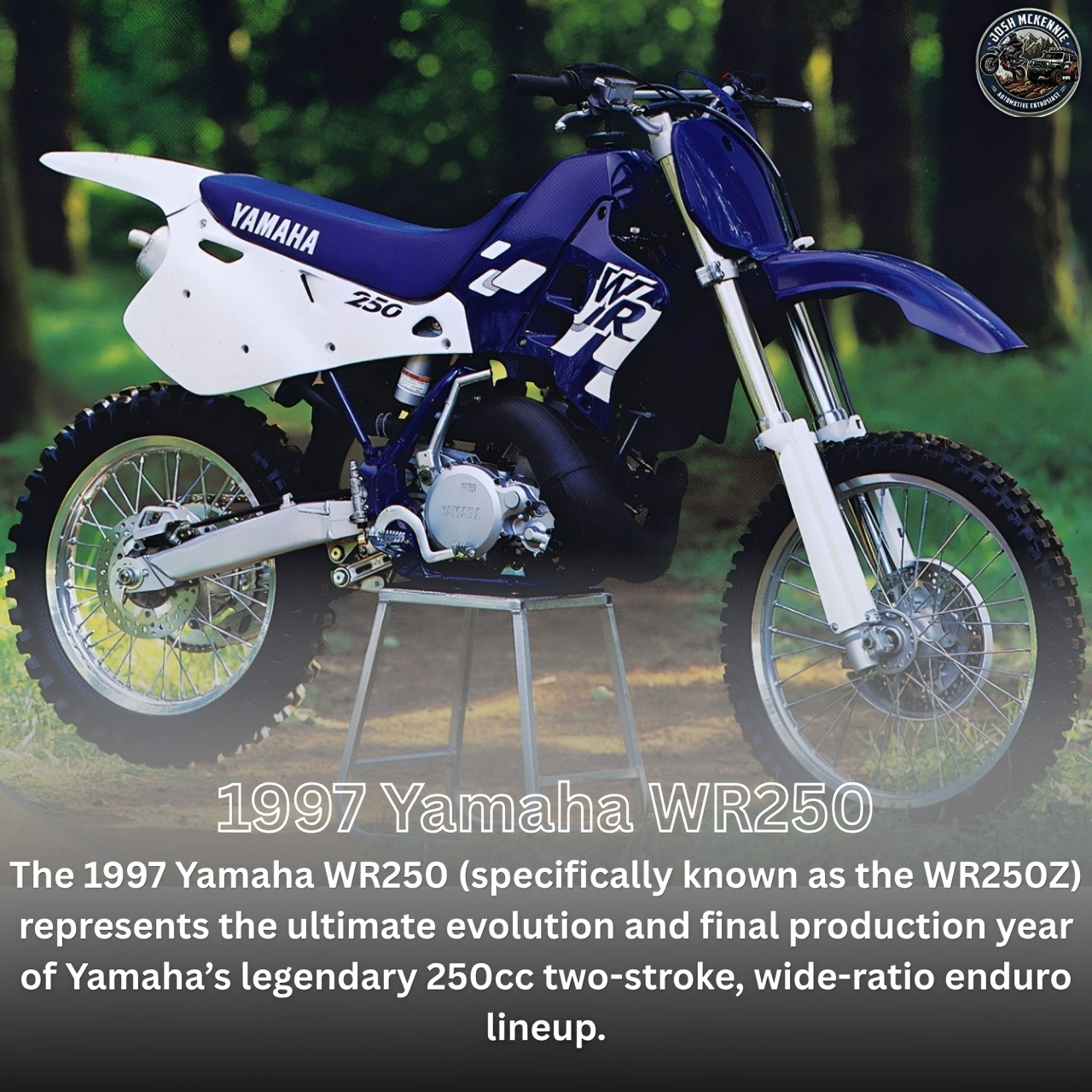 This 1997 Yamaha WR250Z is a legendary, high-performance two