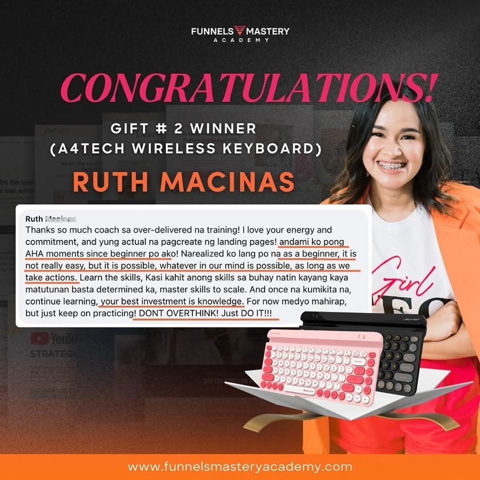 🎉 CONGRATULATIONS, RUTH! 🎉 ... - Funnels Mastery Academy | Facebook