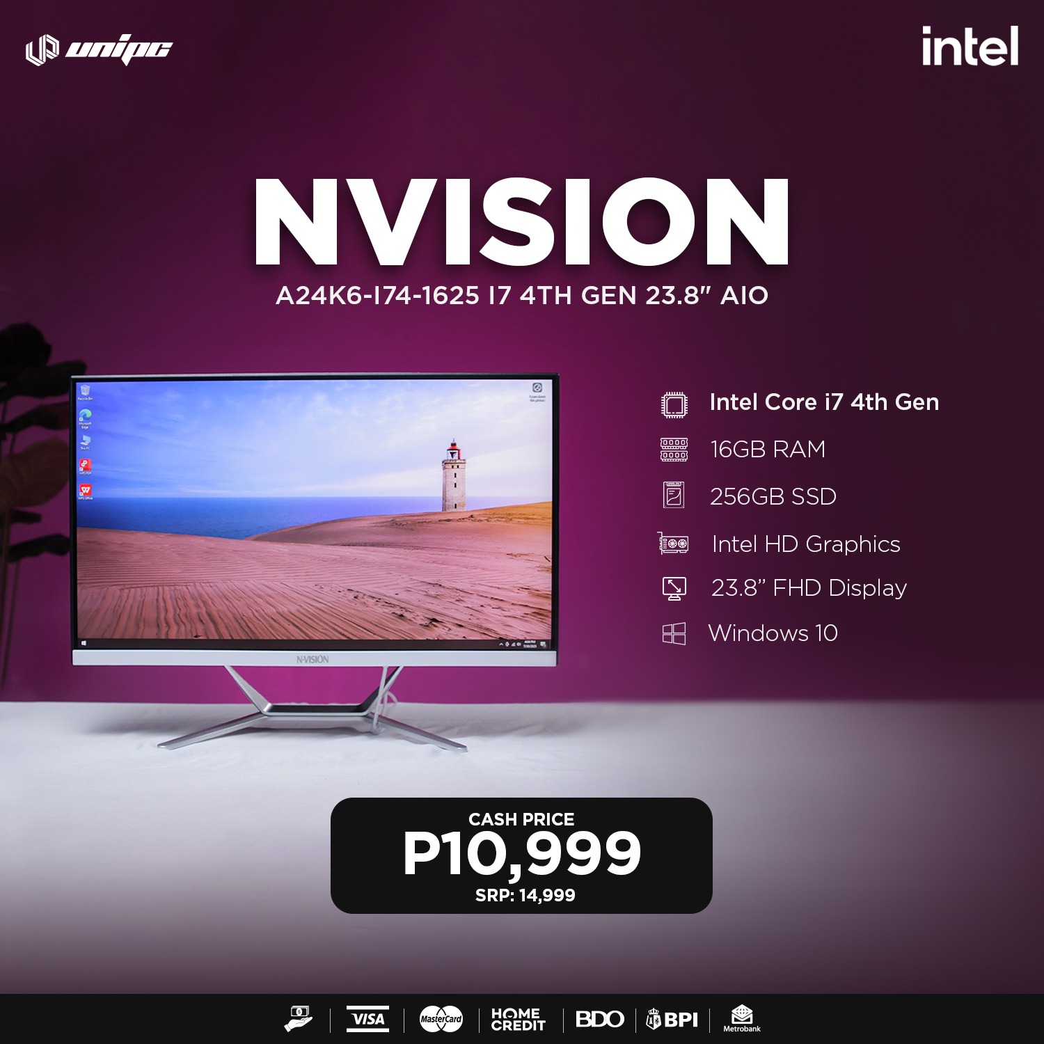 UniPC - Hassle mag-setup? Go All-in-One! DESKTOP-NVISION 1625 Plug and ...