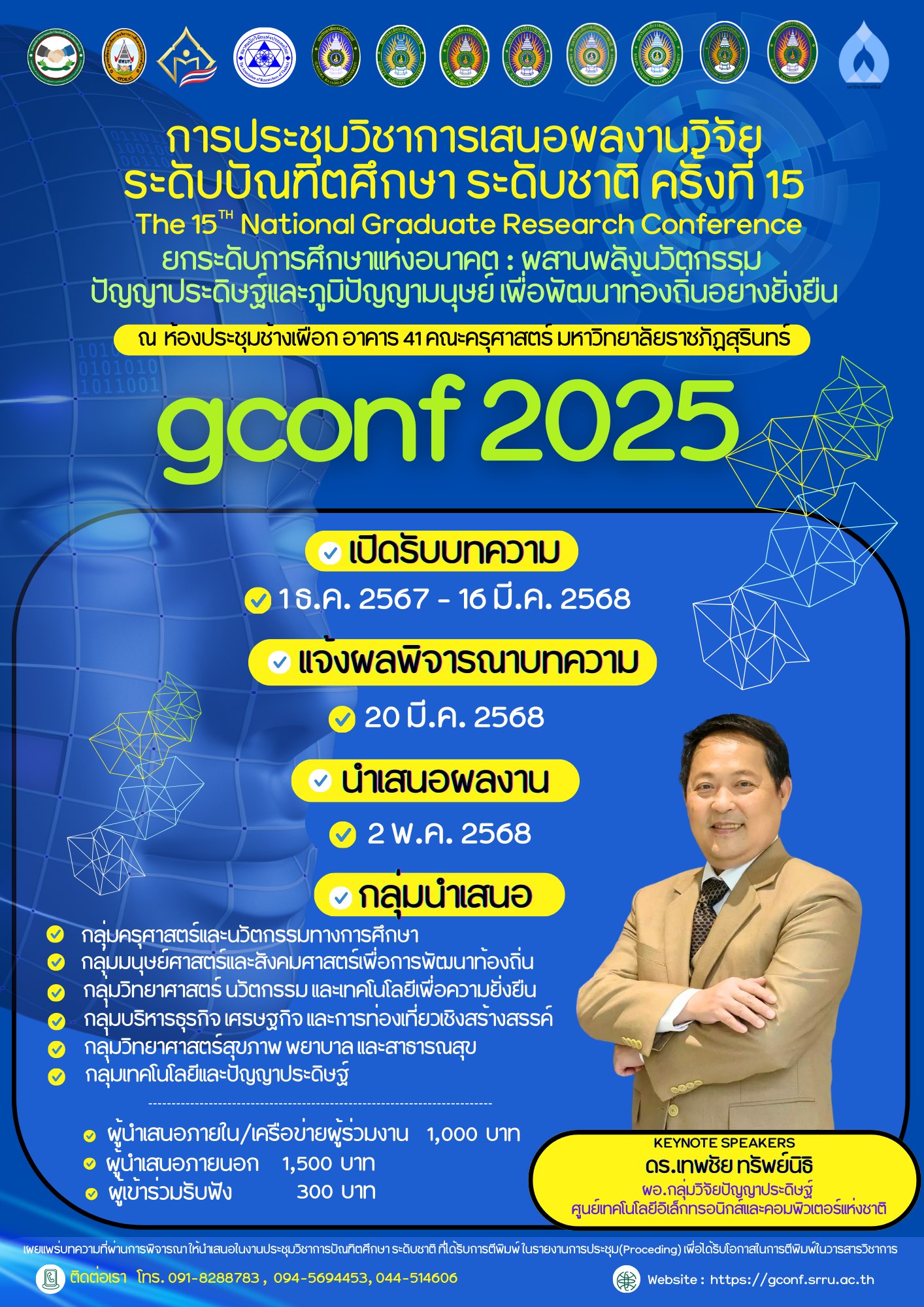 งานประชุมวิชาการ - การประชุมวิชาการเสนอผลงานวิจัยระดับบัณฑิตศึกษา ระดับ ...
