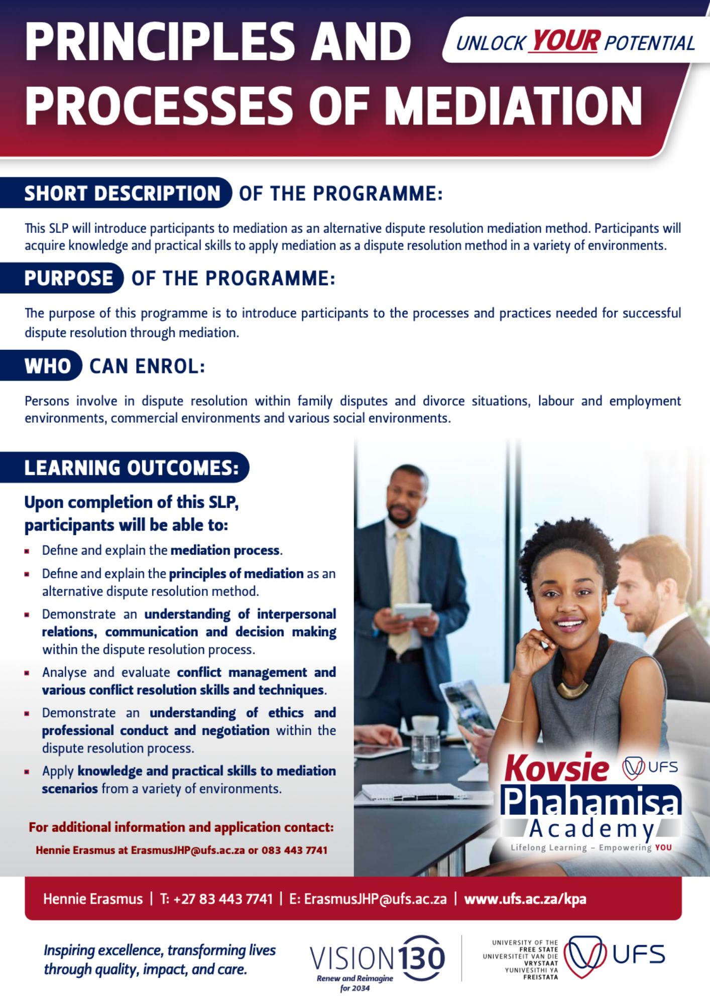 University - The University of the Free State will be offering the ...