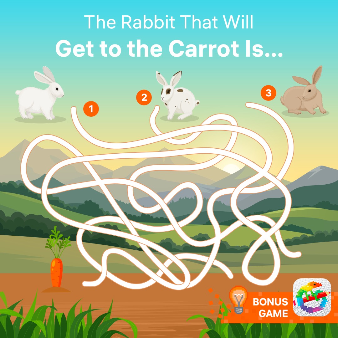 Pixel Art - Color by Number - Only one rabbit will reach the carrot 🐰🥕 ...
