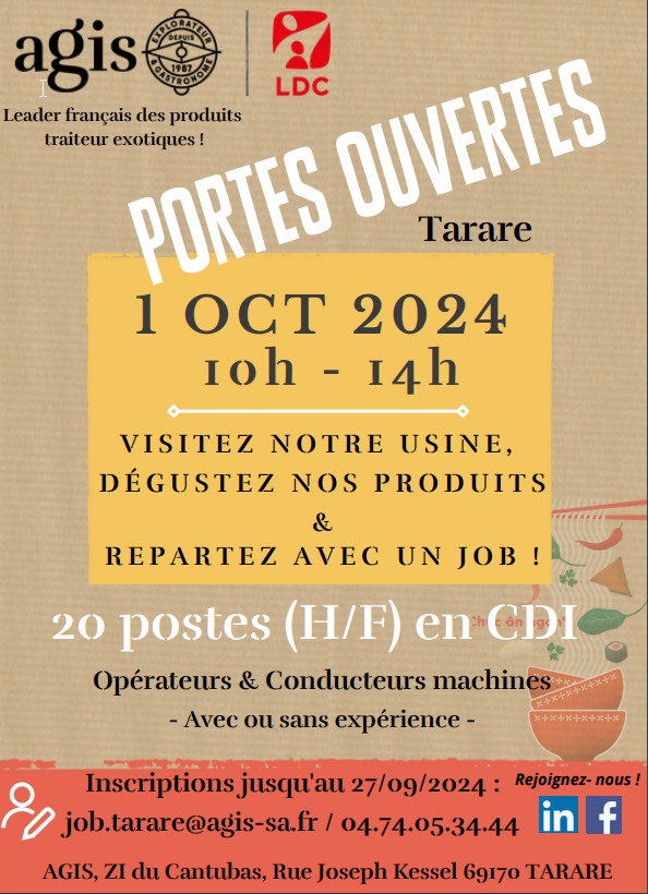 AGIS - Groupe LDC - 📣📣SAVE THE DATE 📢 📢 📣📣 Nous vous attendons pour nos ...