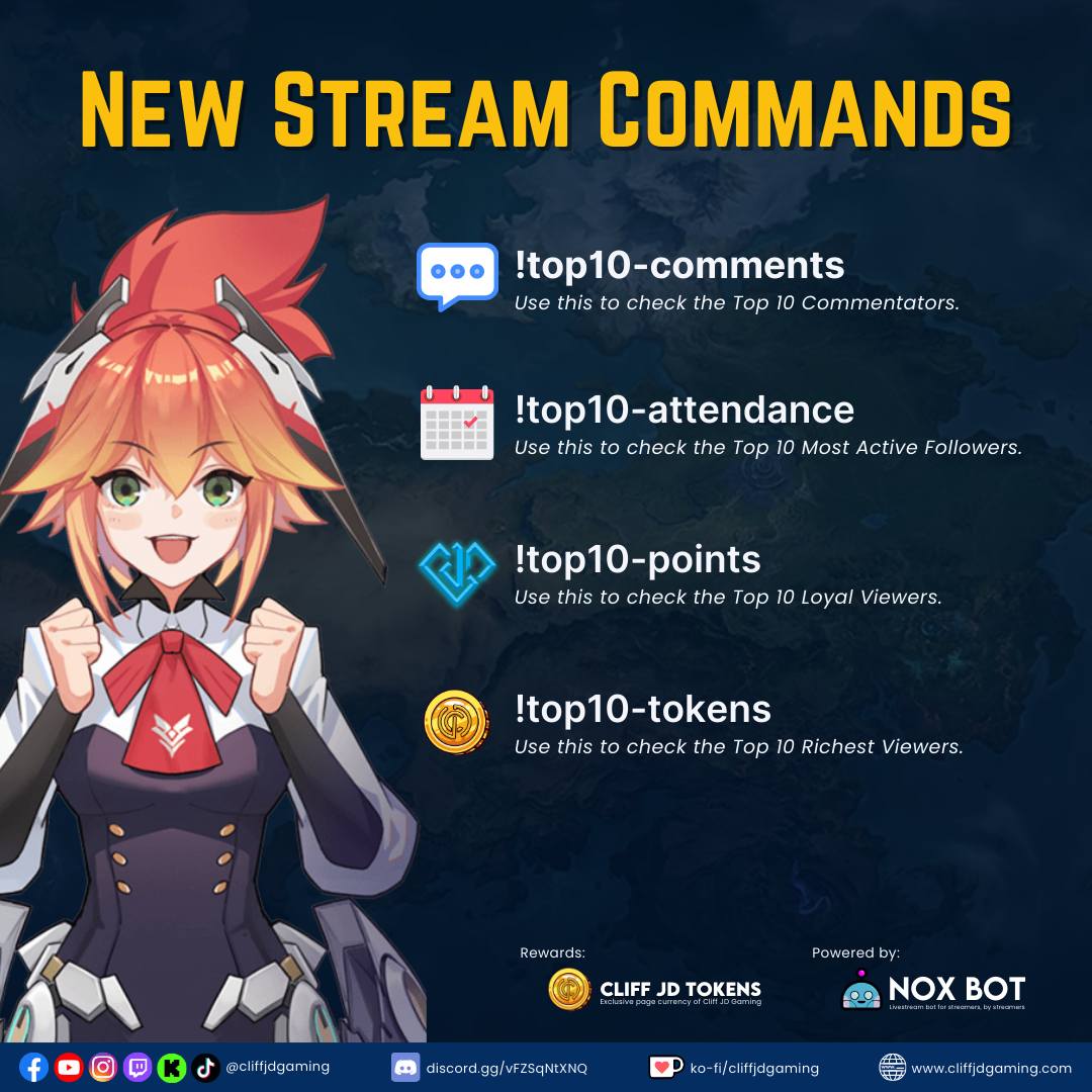 Cliff JD Gaming - New Stream Commands With these...