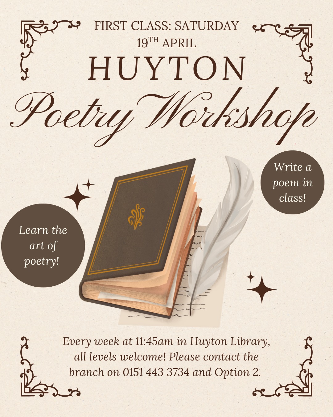 📢 Join Our Poetry Workshop at... - Knowsley Library Service | Facebook