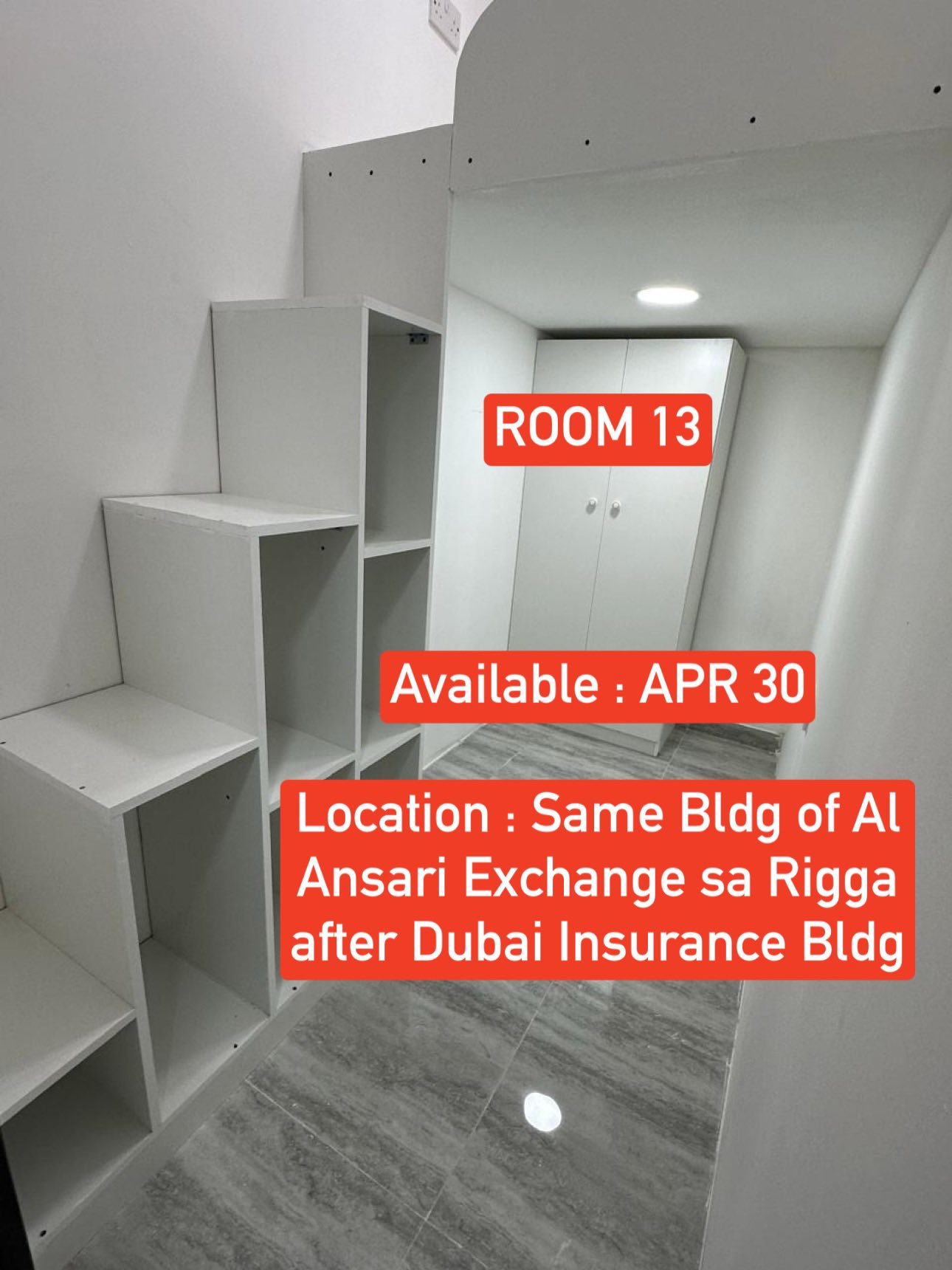 Al Rigga Dubai Partitions, Kabayan for Rent | Dubai