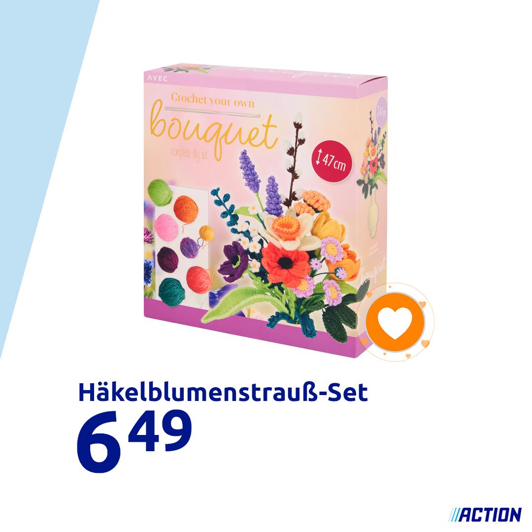 Ein Strauß, der nie verwelkt! 💐 Häkel deine eigenen Blumen mit diesem Häkelset, in dem alles enthalten ist, damit du sofort loslegen kannst! Schau doch mal: https://brnw.ch/21wRGZS