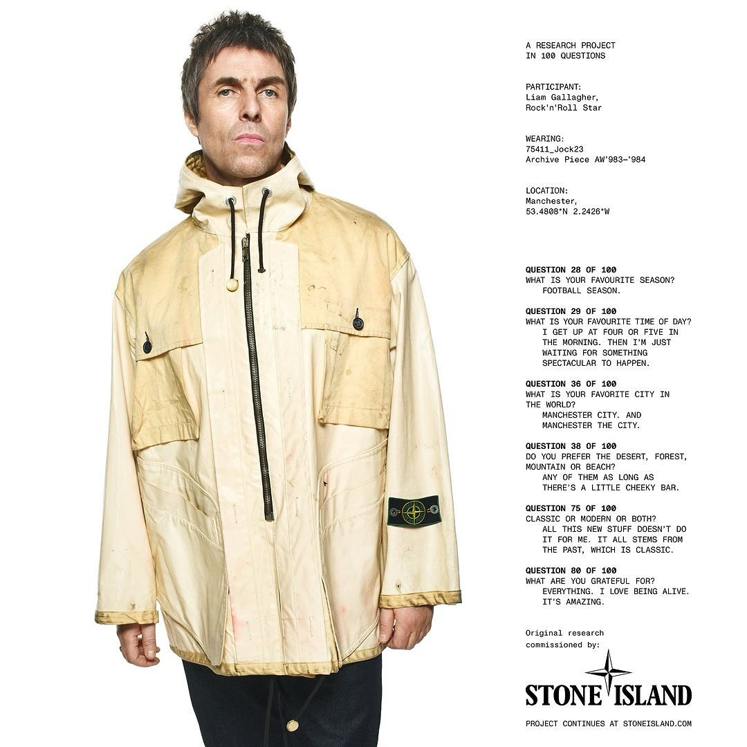 Liam Gallagher x Stone Island 📸 davidsimsofficial