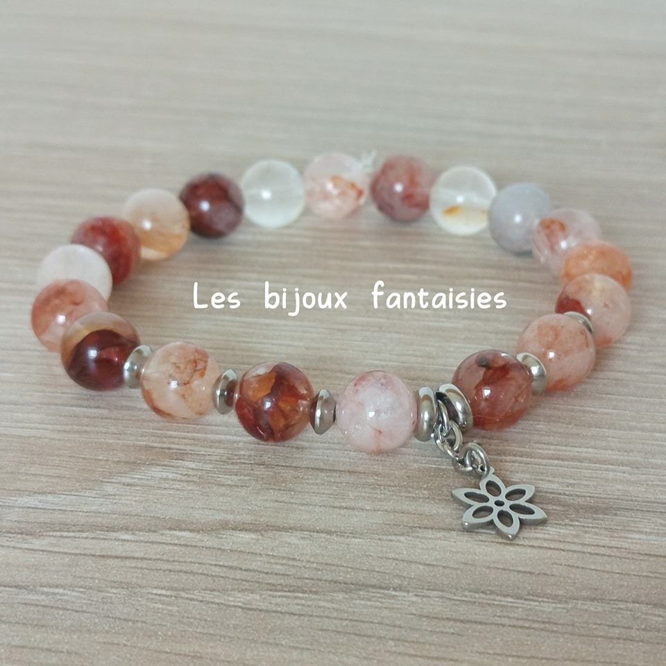 Lot De 2 Bracelets Fantaisie En Perles De Verre Et Bois Teinté - Sans Fermoir - Neuf Sans Emballage - Style Ethnique