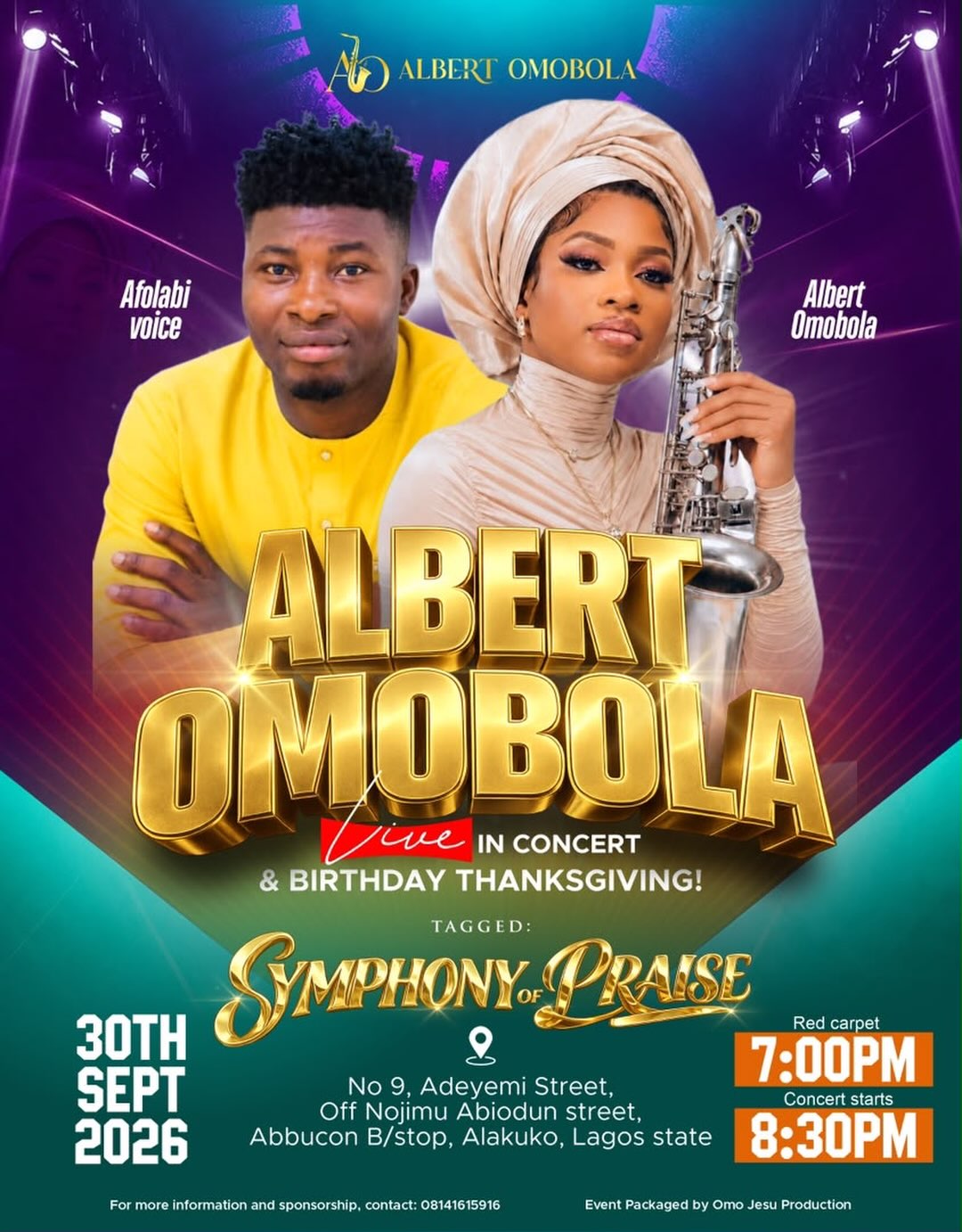 Afolabi Voice is a gifted and passionate gospel music minister