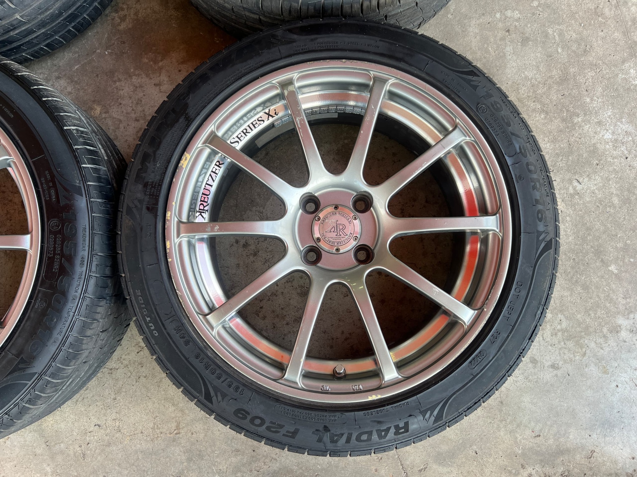 Yokohama Kreuzer Series XI 16x7 +38 4x100 Complete Caps No Tires