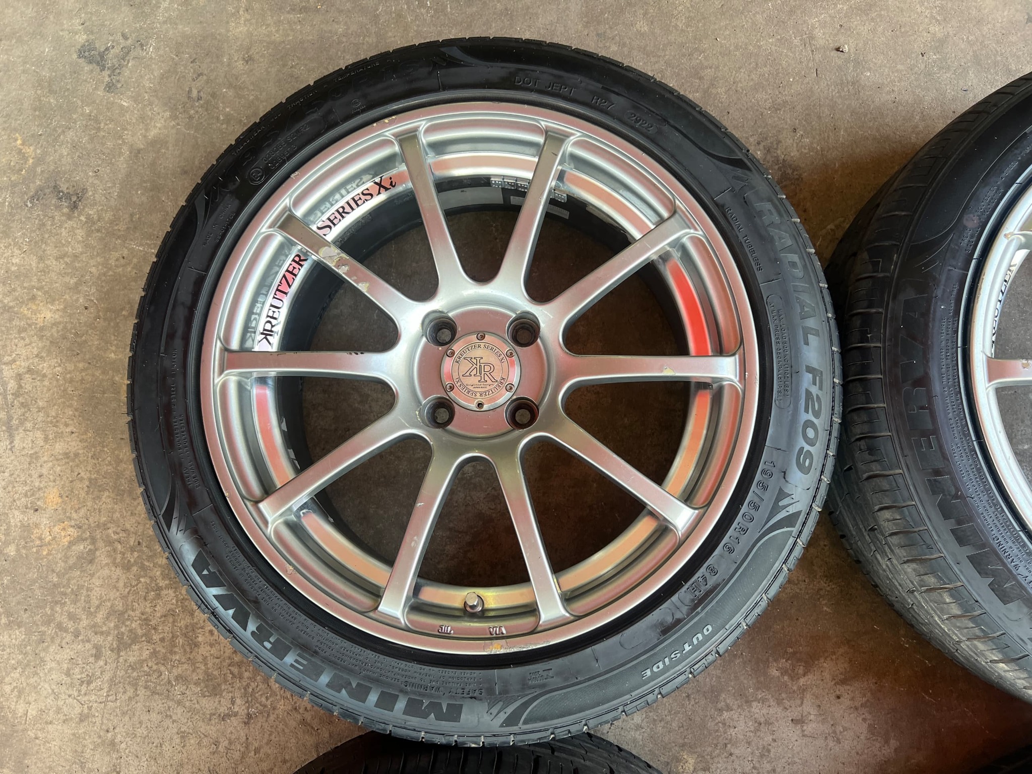 Yokohama Kreuzer Series XI 16x7 +38 4x100 Complete Caps No Tires