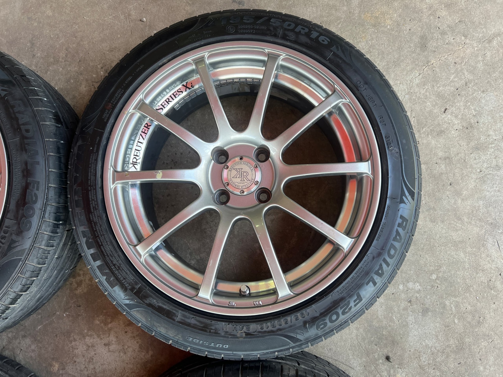 Yokohama Kreuzer Series XI 16x7 +38 4x100 Complete Caps No Tires
