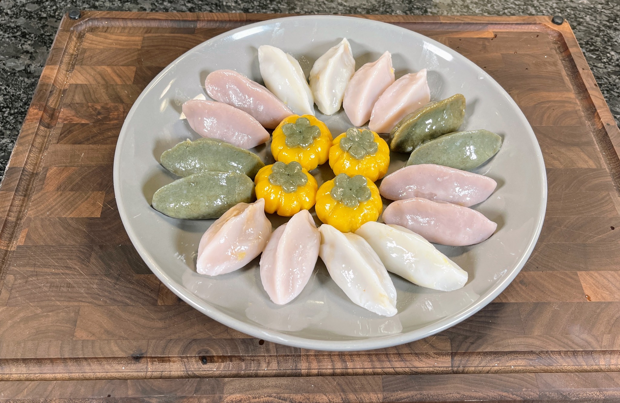 Creating traditional Korean songpyeon with air-dry clay for Chuseok