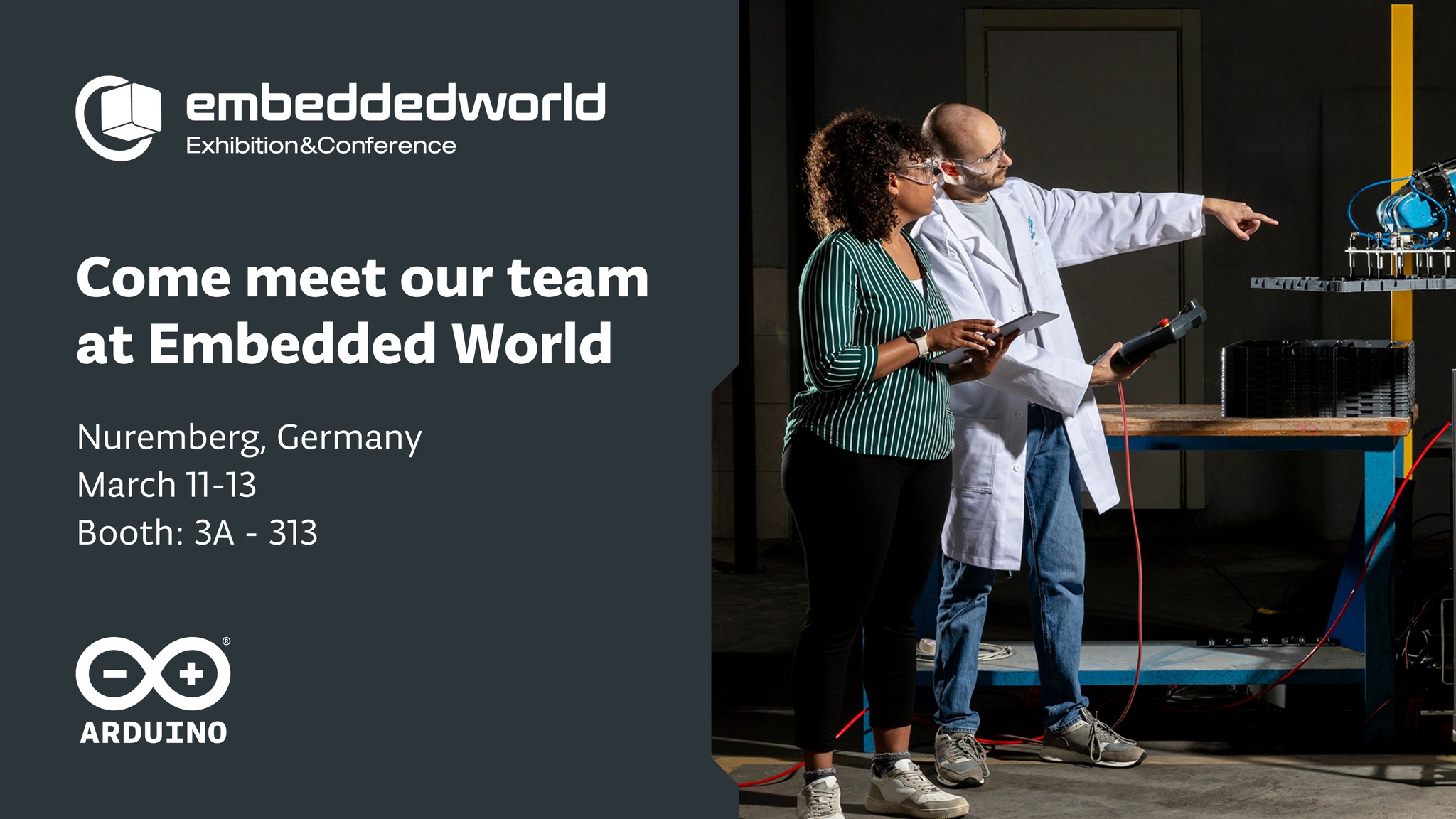 RS - We are thrilled to announce that Arduino will be showcasing their ...