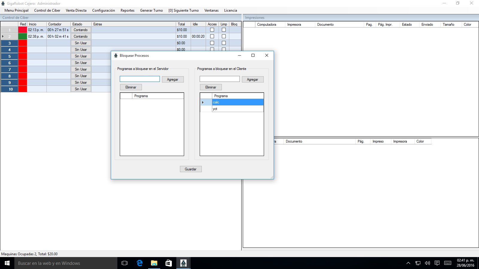 GigaRobot Control de Ciber
