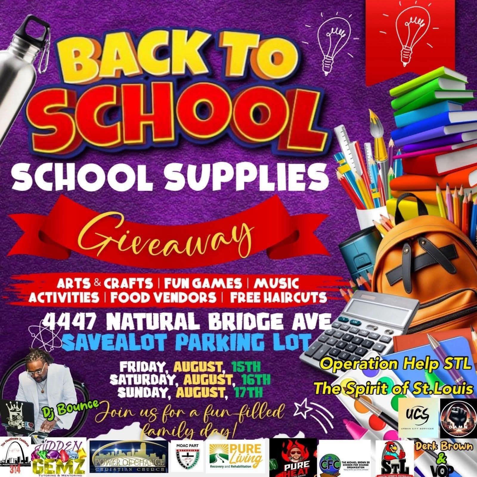 FREE BACK-TO-SCHOOL GIVEAWAY SET FOR AUGUST 15–17 ON NATURAL