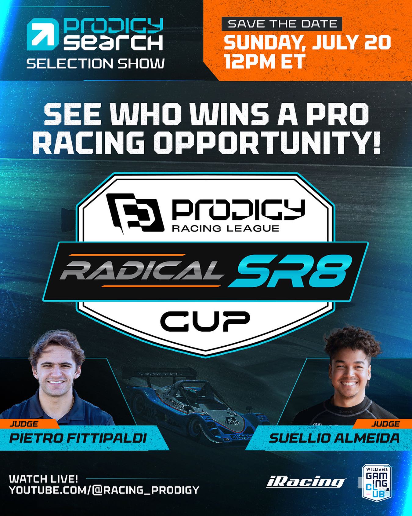 Racing Prodigy - Join us LIVE as judges Pietro Fittipaldi... | Facebook