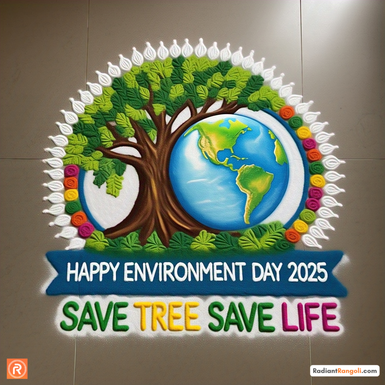 Rangoli Art - Happy Environment Day to all, Save Earth... | Facebook
