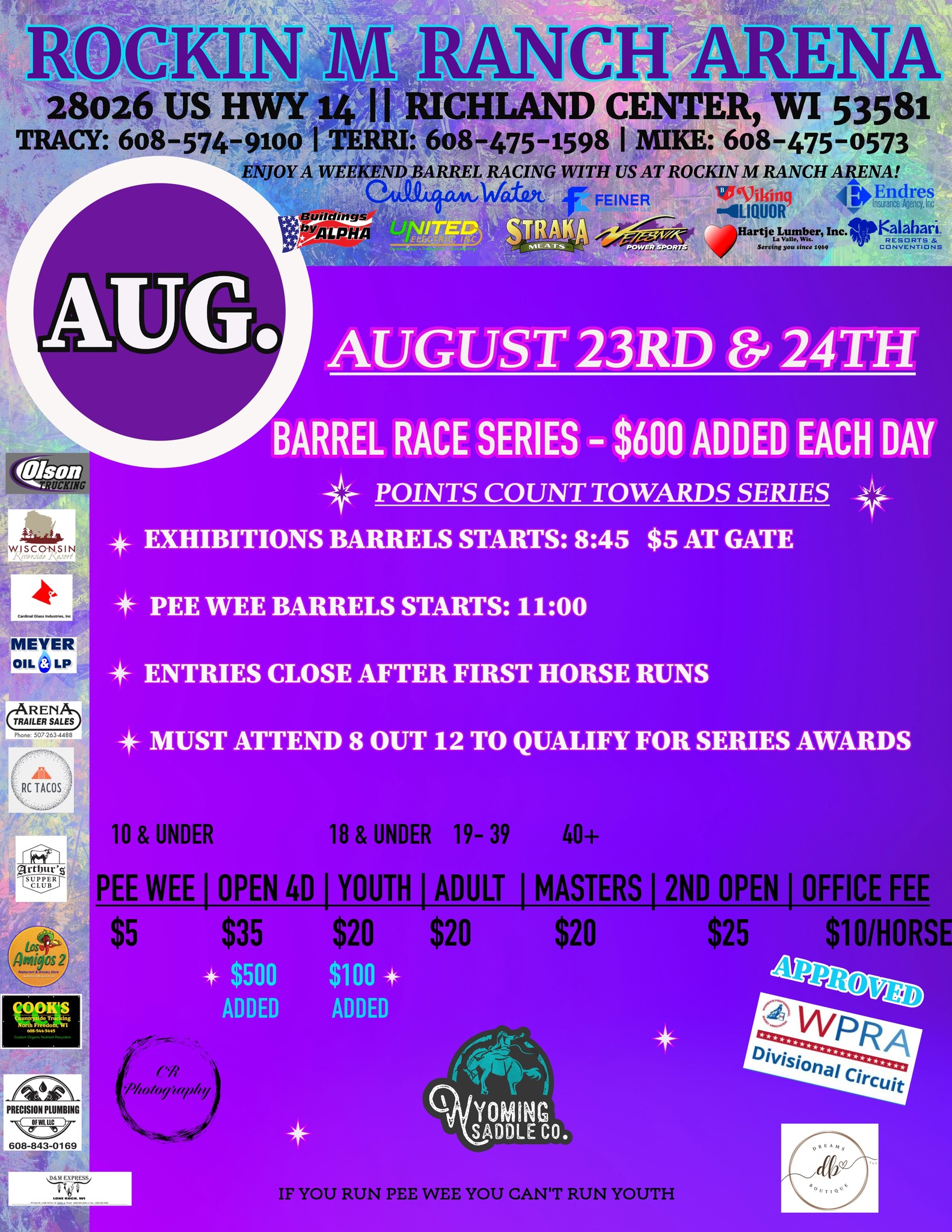 Wyoming - Pre Entries Now Open For August 23rd & 24th. They Will Close ...