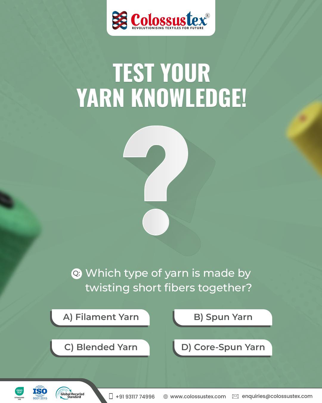 ColossusTex - Yarn experts, assemble! Do you know which type of yarn is ...