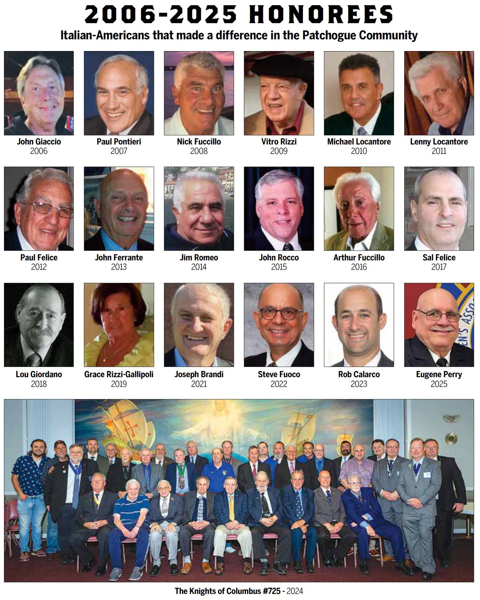 Patchogue - As we prepare to honor the 2025 Italian-American of the ...