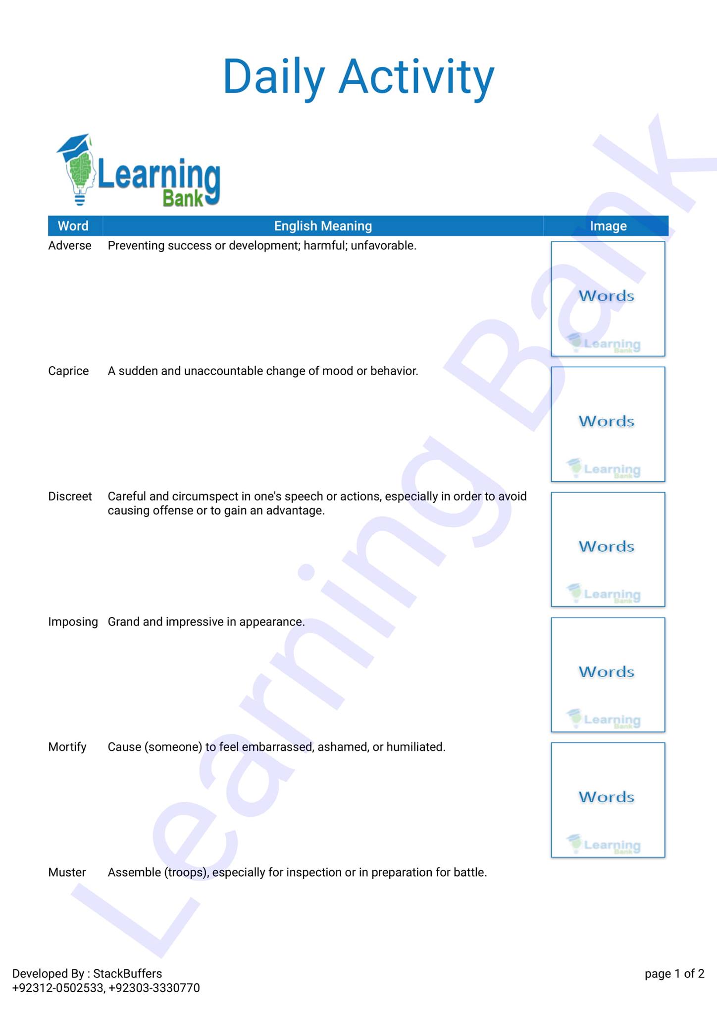 Learning Bank