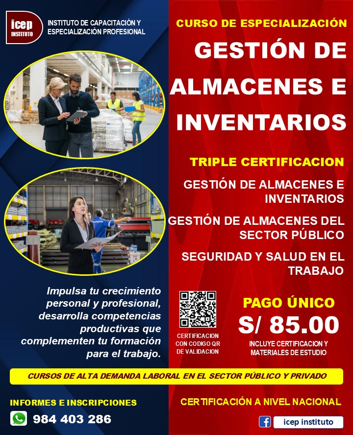 ICEP - CURSO DE ESPECIALIZACIÓN GESTIÓN DE ALMACENES E INVENTARIOS ...