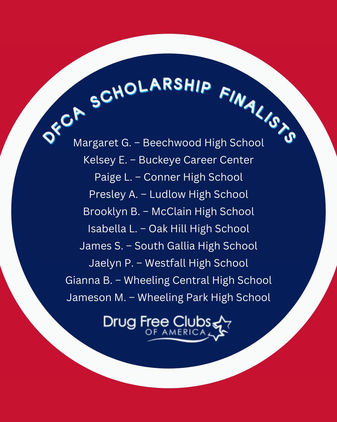 🎉 Congratulations to Our Top... - Drug Free Clubs of America | Facebook